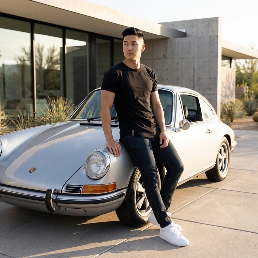 Modern menswear and athletic fit clothing