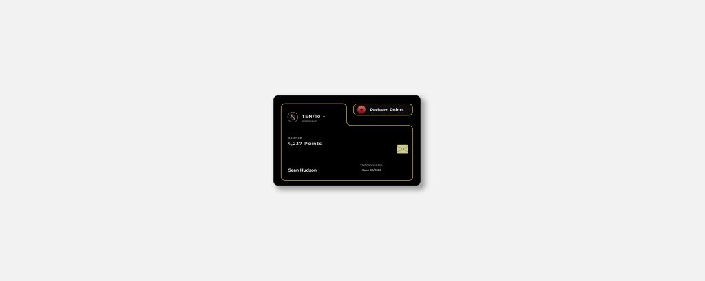 Ten 10 + membership card