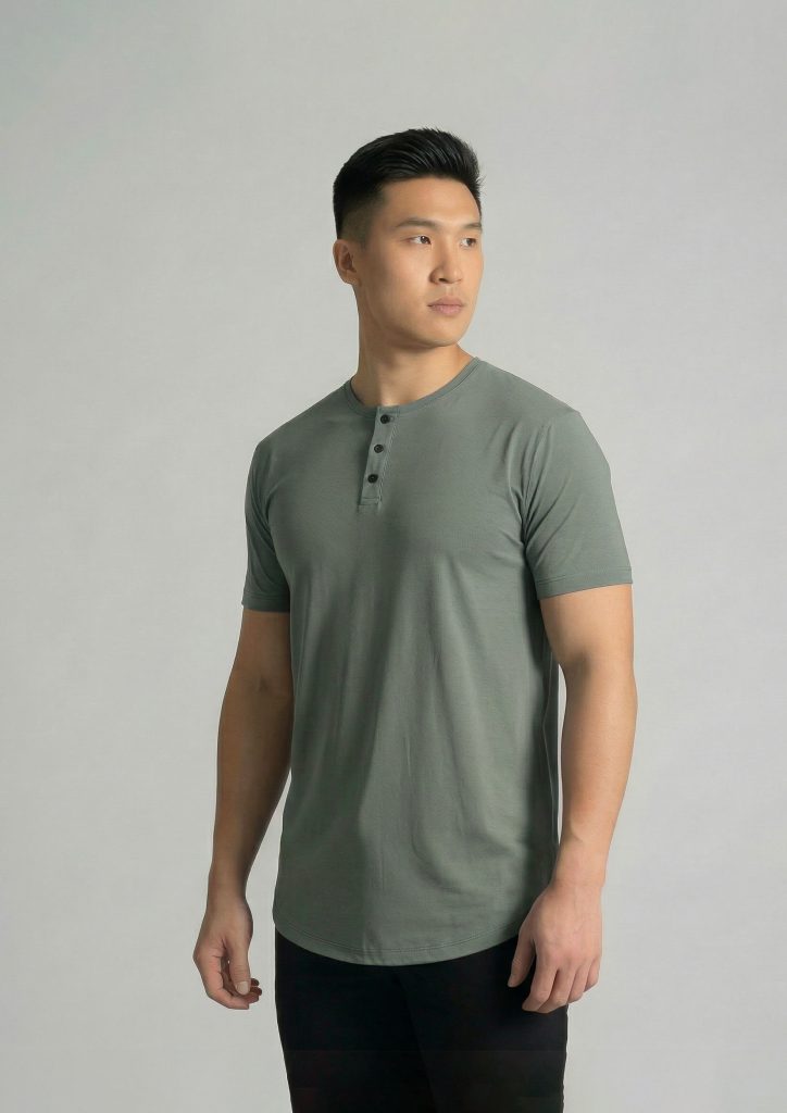Warm weather shirts for men showcasing ten 10 apparel sage short sleeve henley a limited edition color.