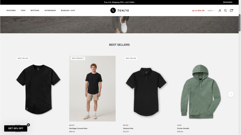 ten10 appeal website live scrolling