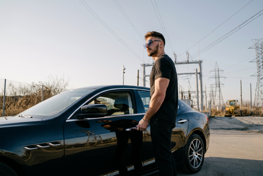 Athletic fit black tee from ten10 apparel