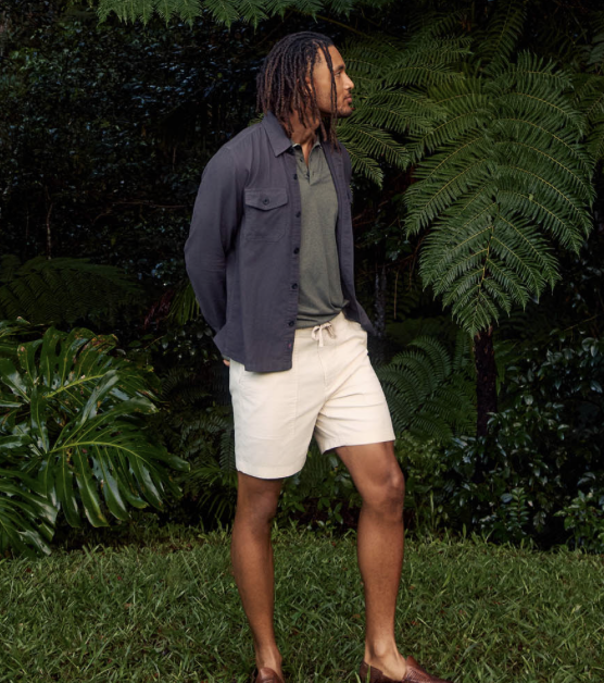 man in quaint sweater and shorts for a polo club