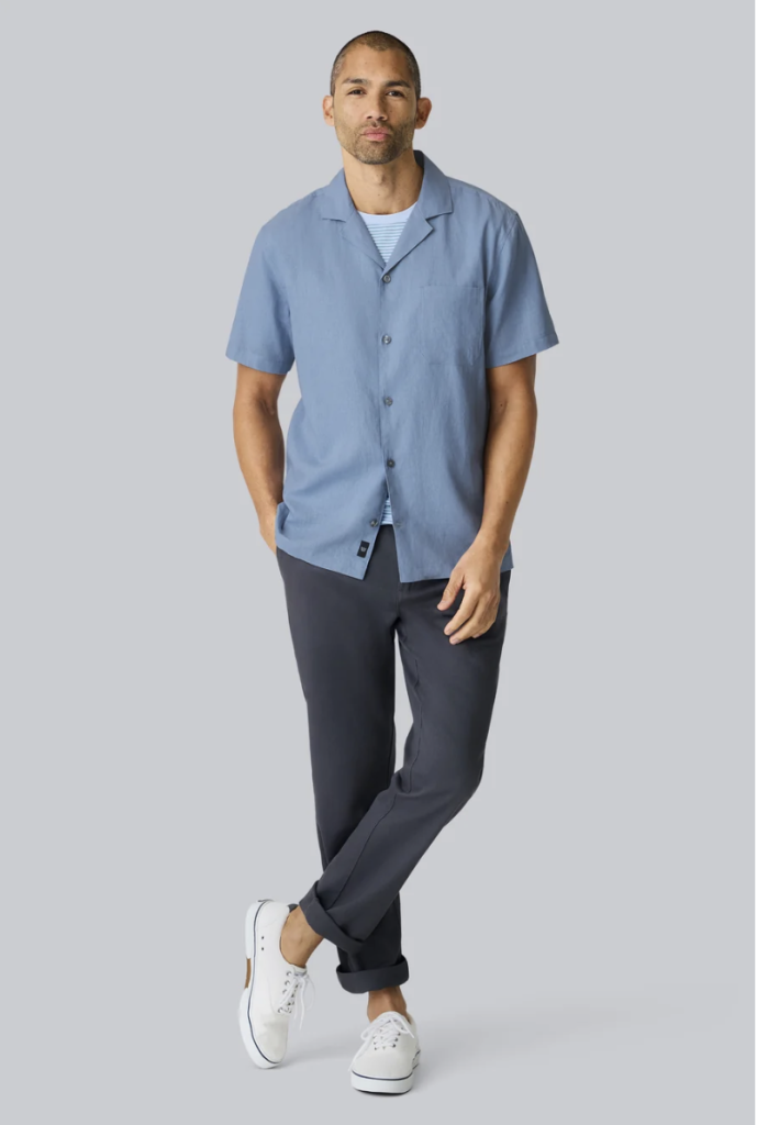Mack Weldon Linen Camp Shirt button down