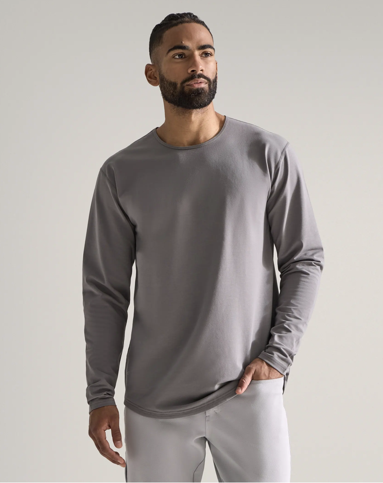 bylt long sleeve curved hem